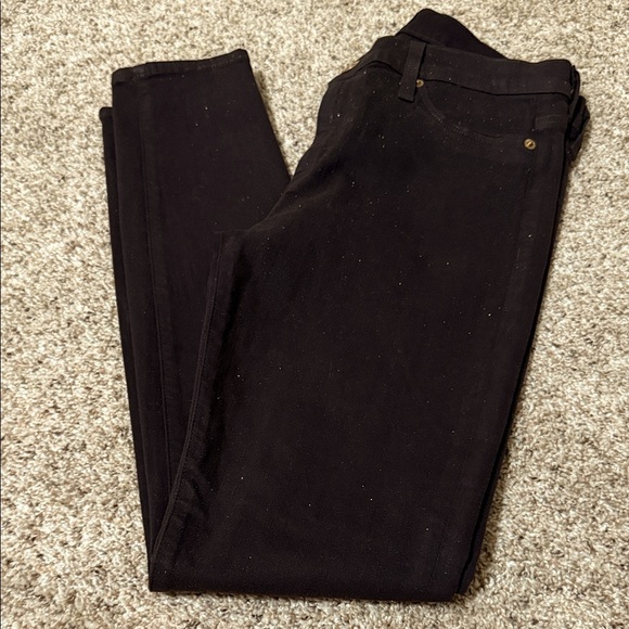 Hudson Women's Brown Glitter Skinny Jeans - Picture 1 of 7